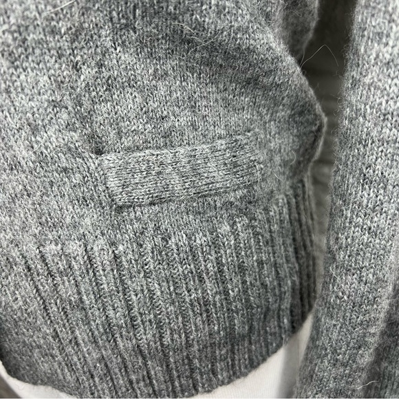 J CREW Gray Knit Shawl Collar Cardigan Sweater Alpaca Wool Size S - Picture 6 of 7